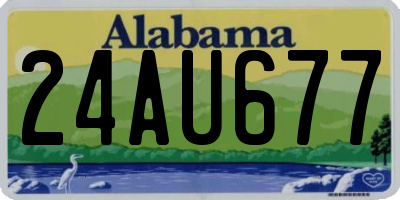 AL license plate 24AU677