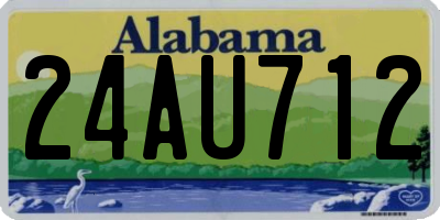 AL license plate 24AU712
