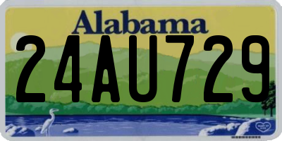 AL license plate 24AU729