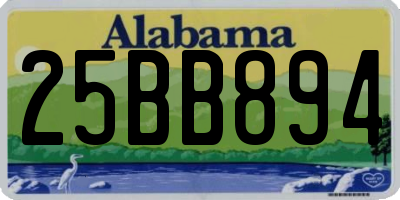 AL license plate 25BB894