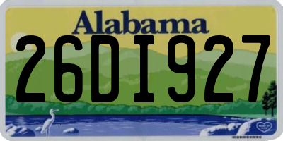 AL license plate 26DI927