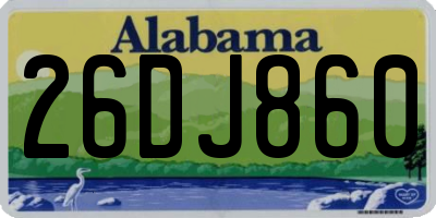 AL license plate 26DJ860