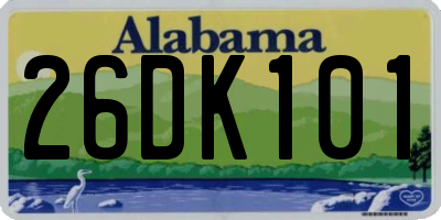 AL license plate 26DK101