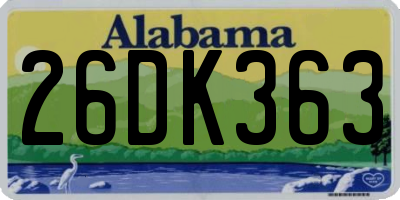 AL license plate 26DK363