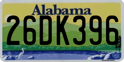 AL license plate 26DK396