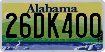 AL license plate 26DK400