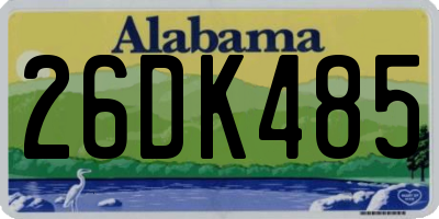 AL license plate 26DK485
