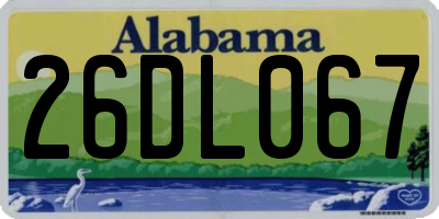 AL license plate 26DL067