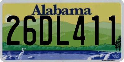 AL license plate 26DL411