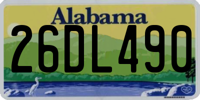 AL license plate 26DL490