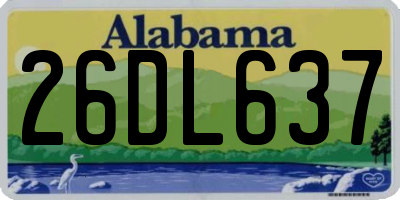 AL license plate 26DL637