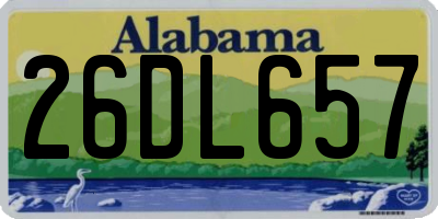 AL license plate 26DL657