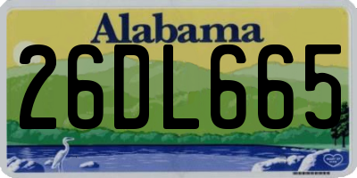 AL license plate 26DL665