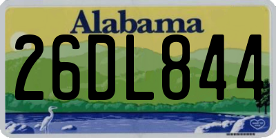 AL license plate 26DL844