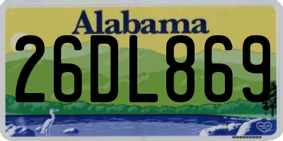 AL license plate 26DL869