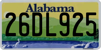 AL license plate 26DL925