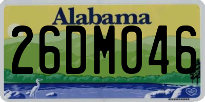 AL license plate 26DM046