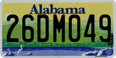 AL license plate 26DM049