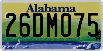 AL license plate 26DM075