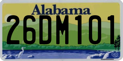 AL license plate 26DM101