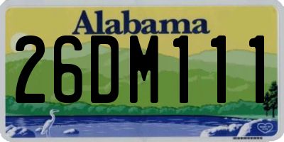 AL license plate 26DM111
