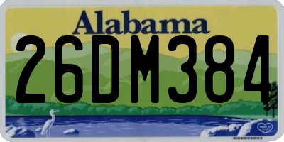 AL license plate 26DM384