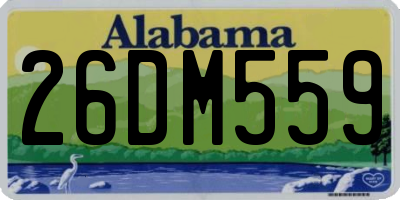 AL license plate 26DM559