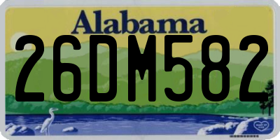 AL license plate 26DM582