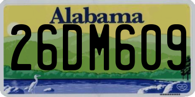 AL license plate 26DM609