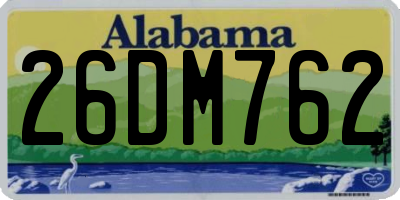 AL license plate 26DM762