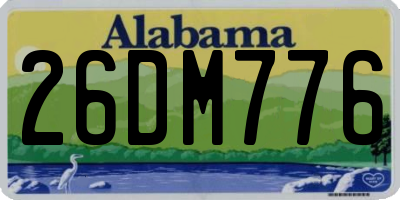 AL license plate 26DM776