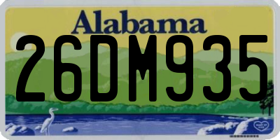 AL license plate 26DM935