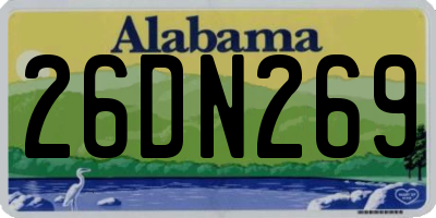 AL license plate 26DN269