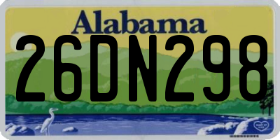 AL license plate 26DN298