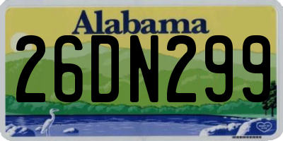 AL license plate 26DN299