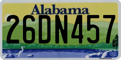 AL license plate 26DN457