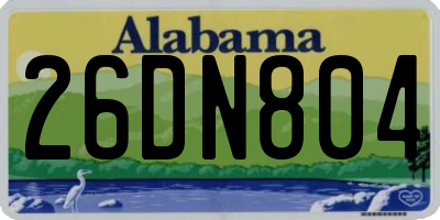 AL license plate 26DN804