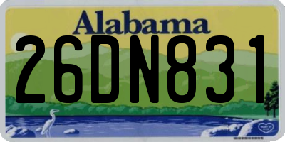 AL license plate 26DN831
