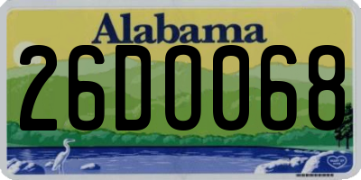 AL license plate 26DO068
