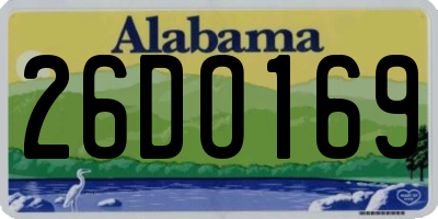 AL license plate 26DO169