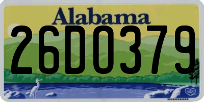AL license plate 26DO379