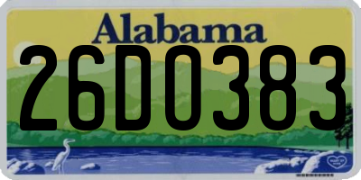 AL license plate 26DO383
