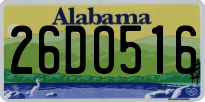 AL license plate 26DO516