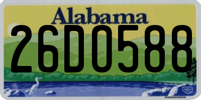 AL license plate 26DO588