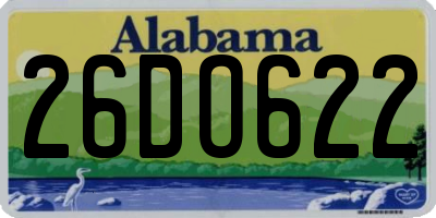 AL license plate 26DO622