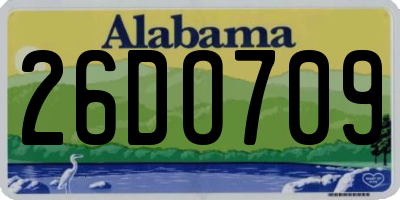 AL license plate 26DO709