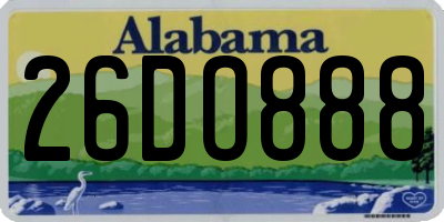 AL license plate 26DO888