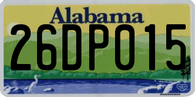 AL license plate 26DP015