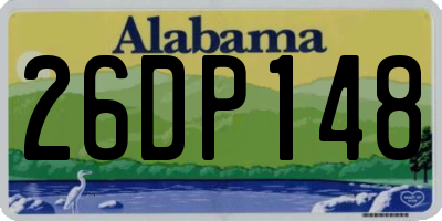 AL license plate 26DP148