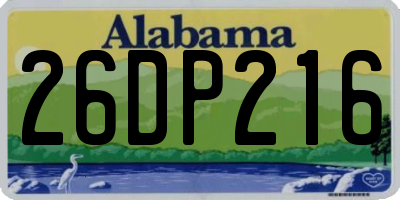 AL license plate 26DP216